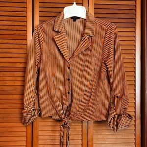 Fall Style Button Down Crop Casual shirt